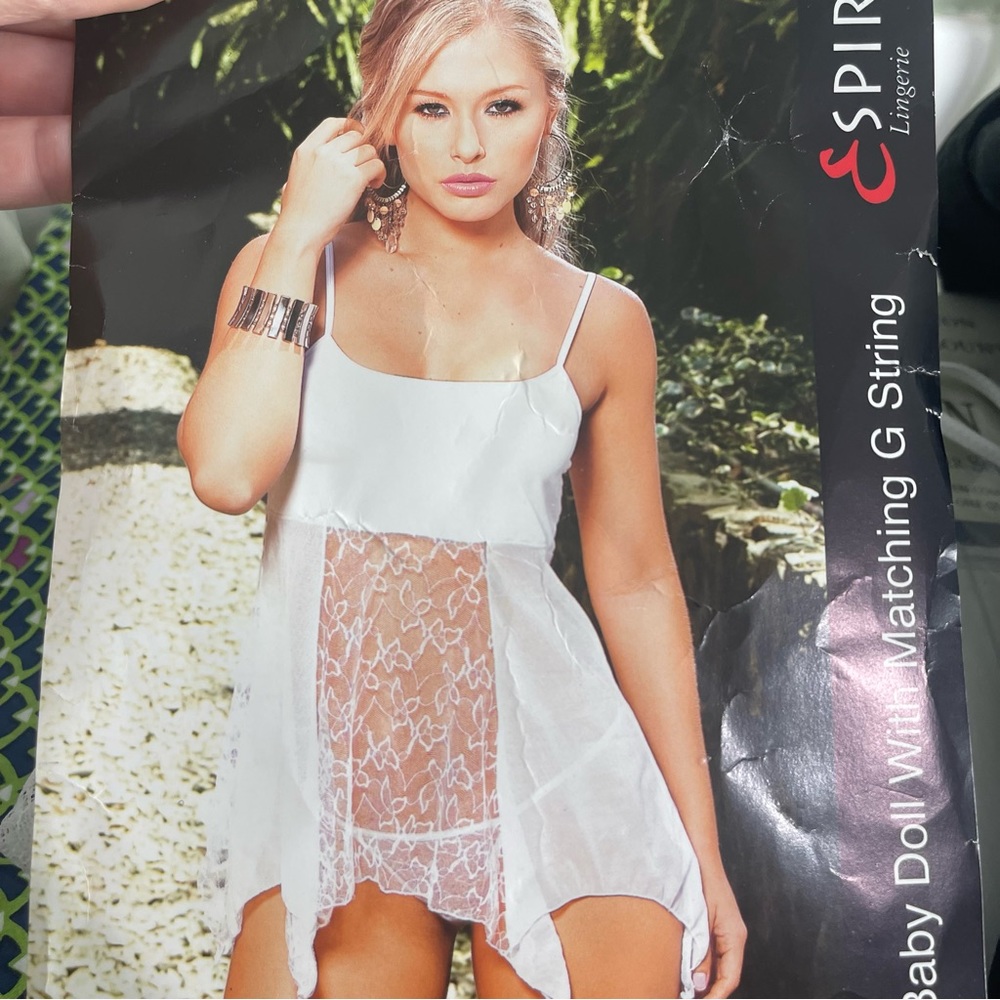 NEW Espiral Lingerie Baby Doll With Matching G-String Size XL - Picture 3 of 6